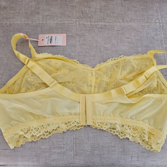 NWT Hips and Curves Bralette Full Cover in Primrose Yellow Large - Picture 6 of 8